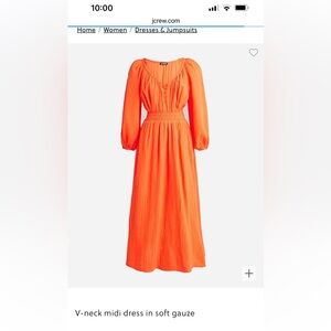 JCrew soft gauze lined dress